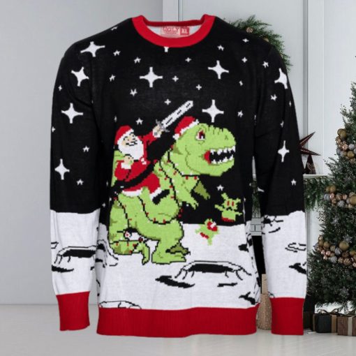 Santa Riding Trex Sweater