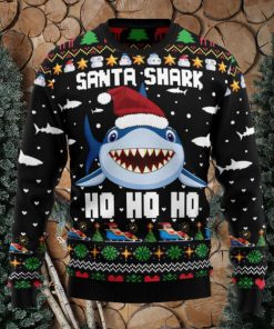 Santa Shark Ho Ho Ho Ugly Christmas Sweater Thankgiving Gift Men Women