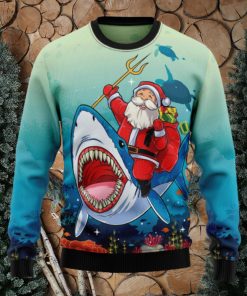 Santa Shark Ugly Christmas Sweater Thankgiving Gift Men Women