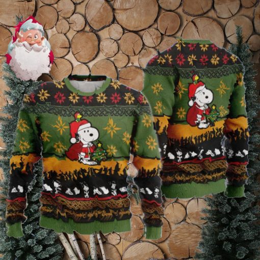 Santa Snoopy Christmas AOP Sweater