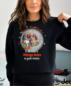 Santa Snoopy merry christmas to all and to Chicago Bears a good season shirt