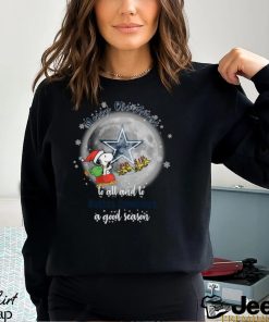 Santa Snoopy merry christmas to all and to Dallas Cowboys a good season shirt