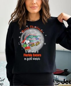 Santa Snoopy merry christmas to all and to Florida Gators a good season shirt