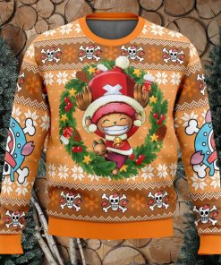 Santa Tony Chopper One Piece Ugly Christmas Sweater