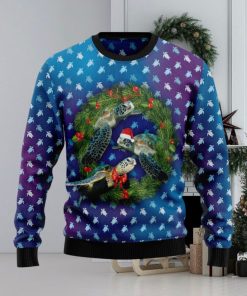 Santa Turtle Unisex Womens & Mens, Couples Matching, Funny Family Ugly Christmas Holiday Sweater