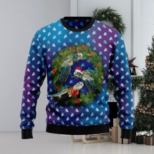 Santa Turtle Unisex Womens & Mens, Couples Matching, Funny Family Ugly Christmas Holiday Sweater