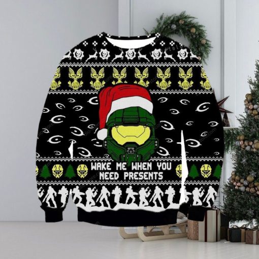 Santa Wake Me When You Need Presents Ugly Sweater