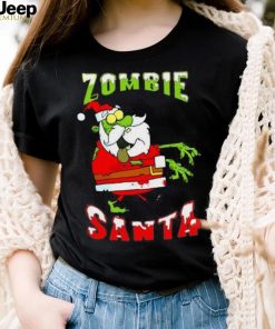 Santa Zombie Walking Dead Christmas Halloween Costume Gift Shirt