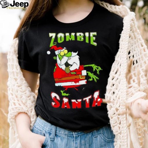 Santa Zombie Walking Dead Christmas Halloween Costume Gift Shirt