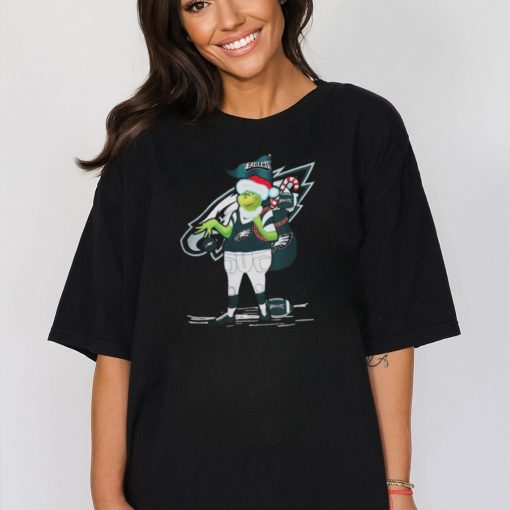 Santa grinch philadelphia Football gift Christmas Tshirt