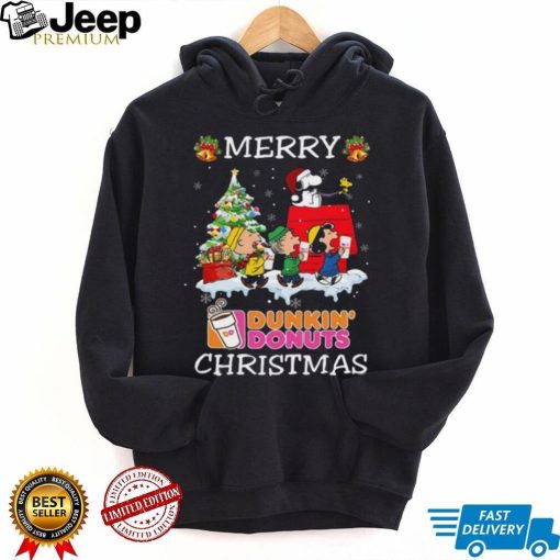 Santa snoopy and peanuts dunkin’ donuts 2023 merry christmas sweater