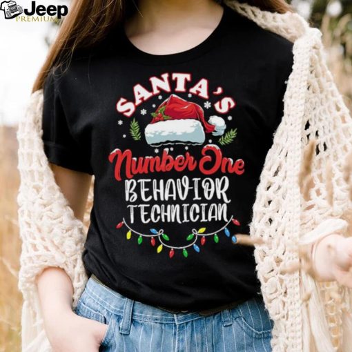 Santa’S Number One Behavior Technician Funny Christmas Quote Shirt