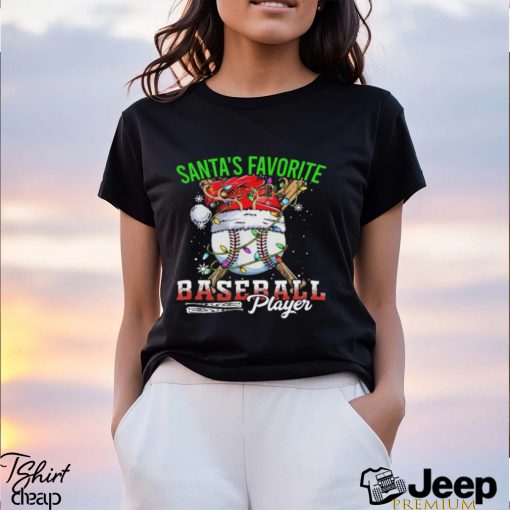 Santa’s Favorite Baseball Player Christmas Baseball 2023 Shirt