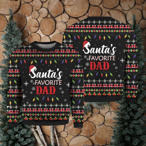 Santas Favorite Dad Ugly Christmas Sweater