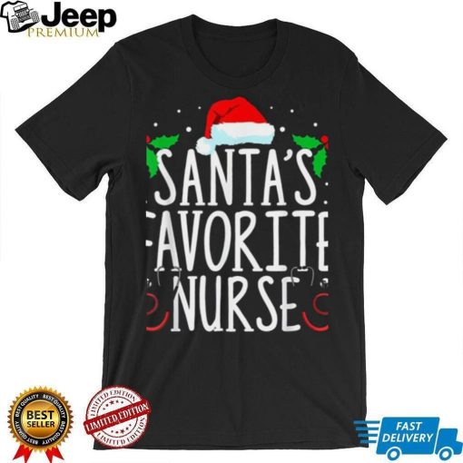 Santa’s Favorite Nurse Funny Christmas Pajamas Shirt