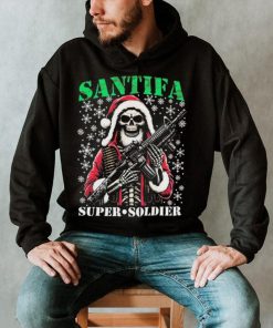 Santifa Super Soldier Santa Claus gun Christmas 2023 Shirt