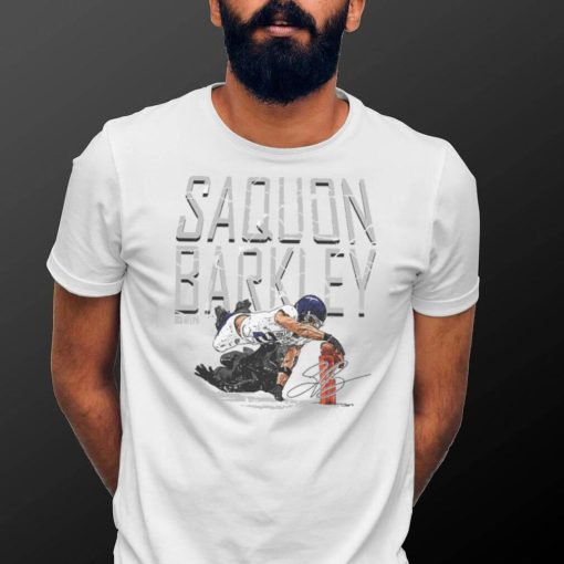 Saquon Barkley New York G Pylon Dive WHT Shirt