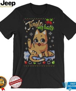 Sassy Cat Christmas Jingle My Balls T Shirt