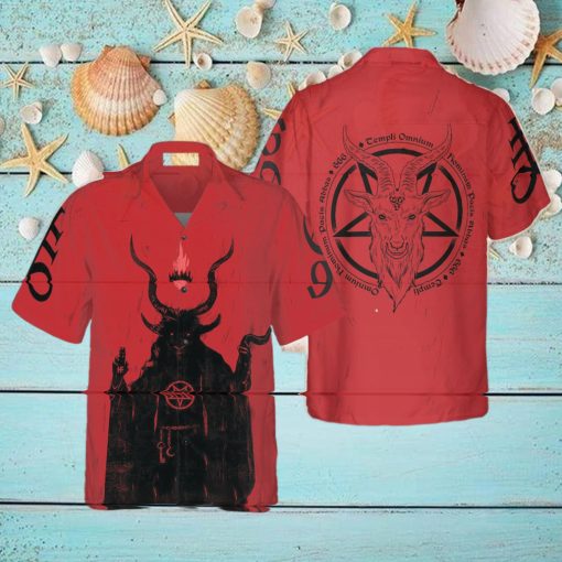 Satanic Demon Goat Hawaiian Shirt Idea Summer Gift For Men And Women