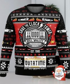 Save The Clock Tower Back To The Future 3D Ugly Christmas Sweater Christmas Gift For Men And Women