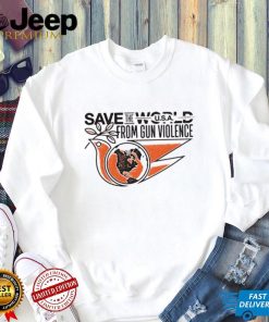 Save the World U.S.A from Gun Violence logo shirt