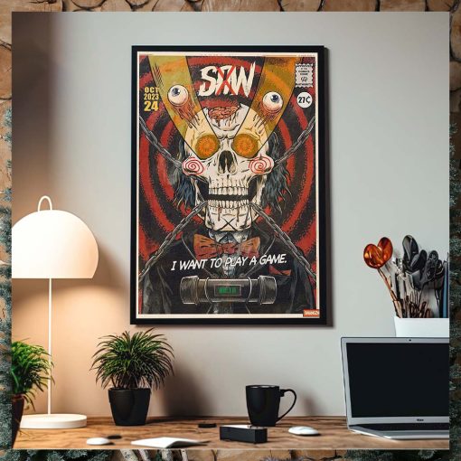 Saw X I Want To Play A Game Comic Style Home Decor Poster Canvas