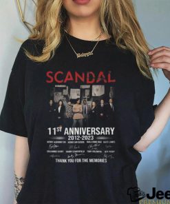 Scandal 11st Anniversary 2012 2023 Thank You For The Memories T Shirt