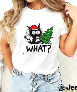 Scary Black Cat Christmas Tree Shirt