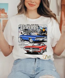 Scat Pack Crazy Vintage Muscle Dodge Charger art shirt