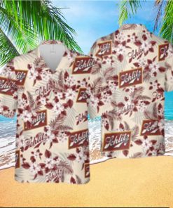 Schlitz Beer Flower Pattern Hawaiian Shirt