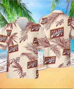 Schlitz Beer Palm Leaves Pattern Hawaiian Shirt