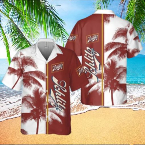 Schlitz Beer Palm Tree All Over Print Hawaiian Shirt