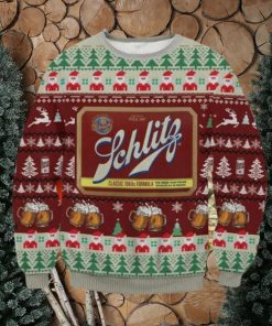 Schlitz Classic 1960S Formula Santa Claus Ugly Christmas Sweater Impressive Gift For Men And Women