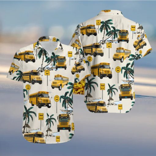 School Bus Hawaiian Shirt