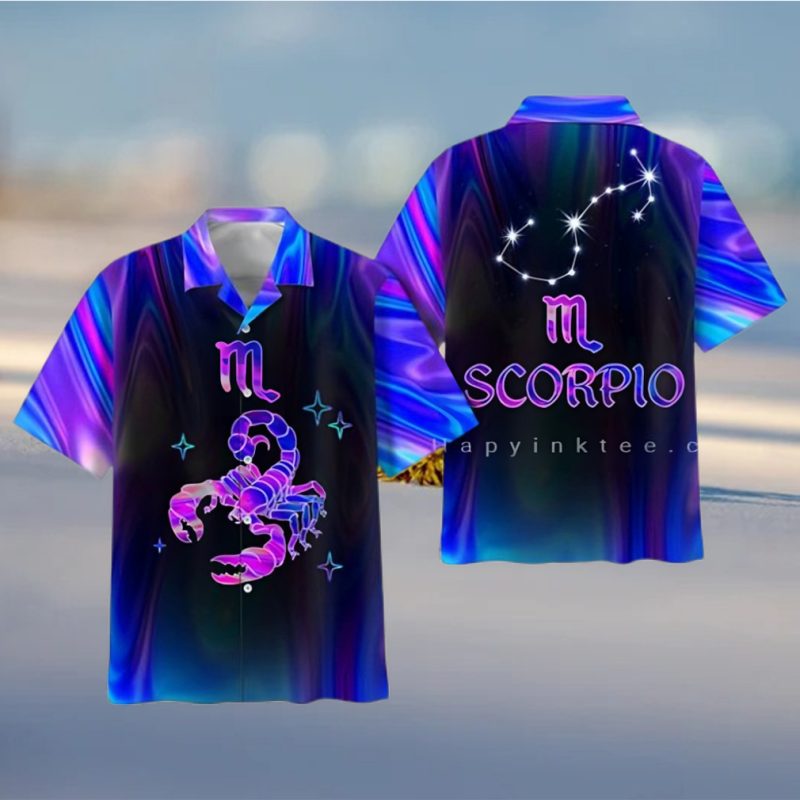 Scorpio Zodiac Ultra Holo Star Gift For Summer Hawaii Shirt