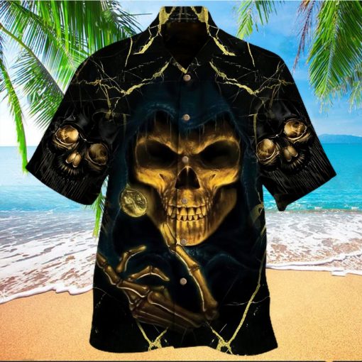 Scratched Skull Halloween Hawaiian Shirt For Men Women Adult