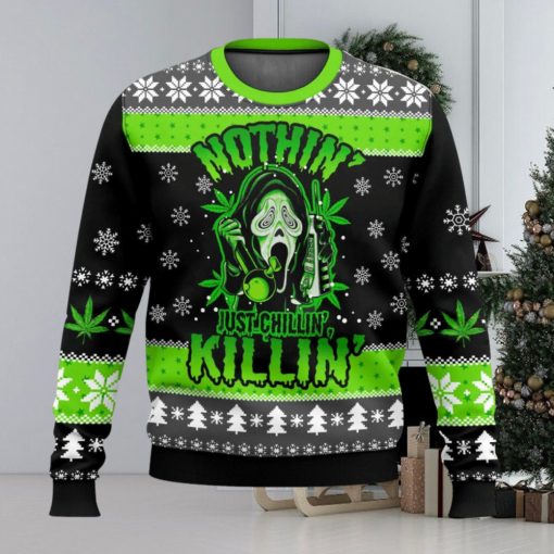 Scream Just Chilling Ugly Christmas Sweater 2023 Christmas Gift 3D Sweater