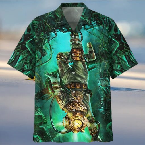 Scuba Diving Blue Amazing Design Unisex Hawaiian Shirt