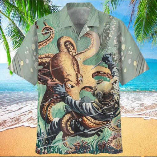 Scuba Diving Blue Nice Design Unisex Hawaiian Shirt