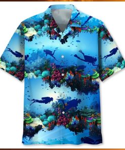 Scuba Diving Light Ocean Hawaiian Shirt