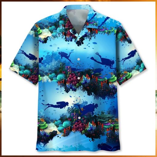 Scuba Diving Light Ocean Hawaiian Shirt