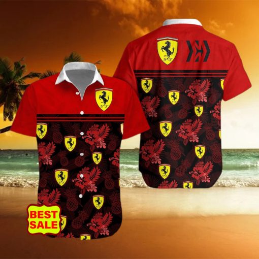 Scuderia Ferrari Style 5 Aloha Supercar Combo Hawaiian Shirt And Short hwaiian shirt