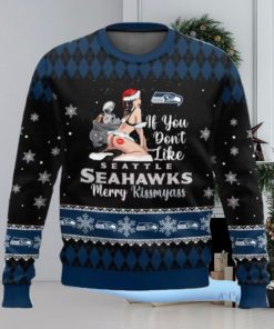 Seahawks Football Merry Kissmyass Ugly Christmas Sweater