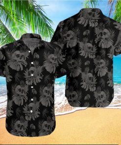 Seamless Gothic Skull With Butterfly Goth Hawaiian Aloha Shirts Aloha Shirts