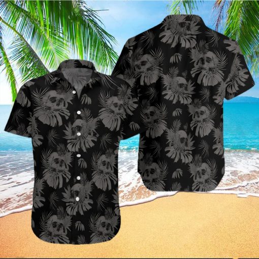 Seamless Gothic Skull With Butterfly Goth Hawaiian Aloha Shirts Aloha Shirts