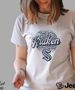 Seattle Kraken Leopard Print Long Sleeve T Shirt