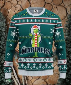 Seattle Mariners Funny Grinch Christmas Ugly Sweater Christmas Gift For Fans Party Hoiliday Gift