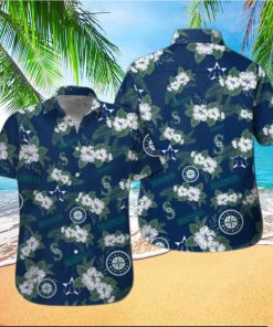 Seattle Mariners Hawaiian Shirt Tropical Flower Pattern All Over Print  HawaiianShirts