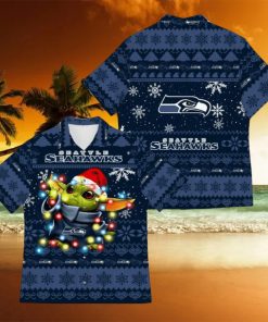 Seattle Seahawks Baby Yoda Star Wars Hawaiian Shirt For Men And Women Gift Christmas Holidays