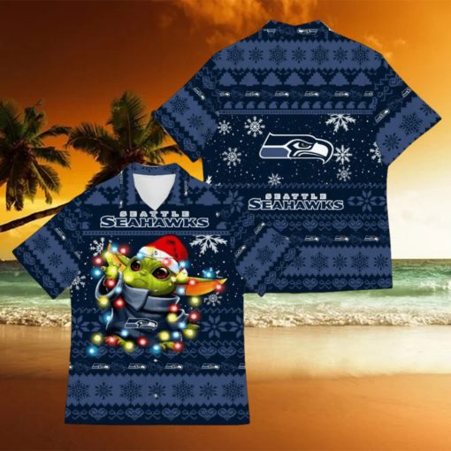 Seattle Seahawks Baby Yoda Star Wars Hawaiian Shirt For Men And Women Gift Christmas Holidays